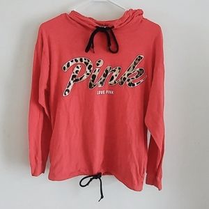 Victoria's Secret Pink Womens XS Red Hoodie Pullover